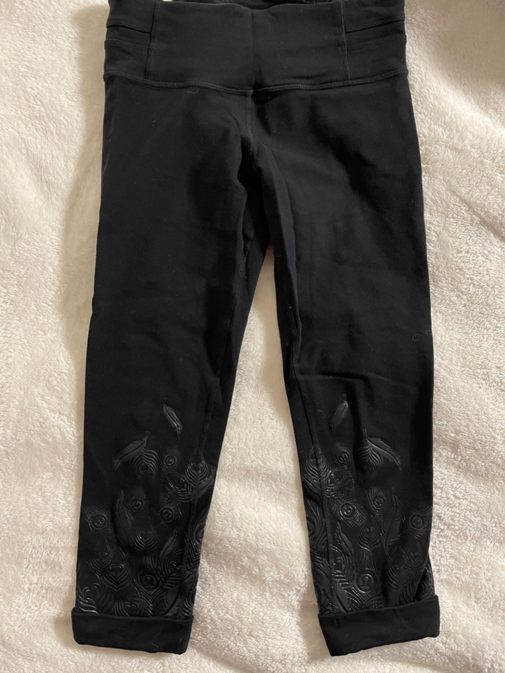 lululemon athletica Afro Crop Leggings with Embossed Peacock Detail
